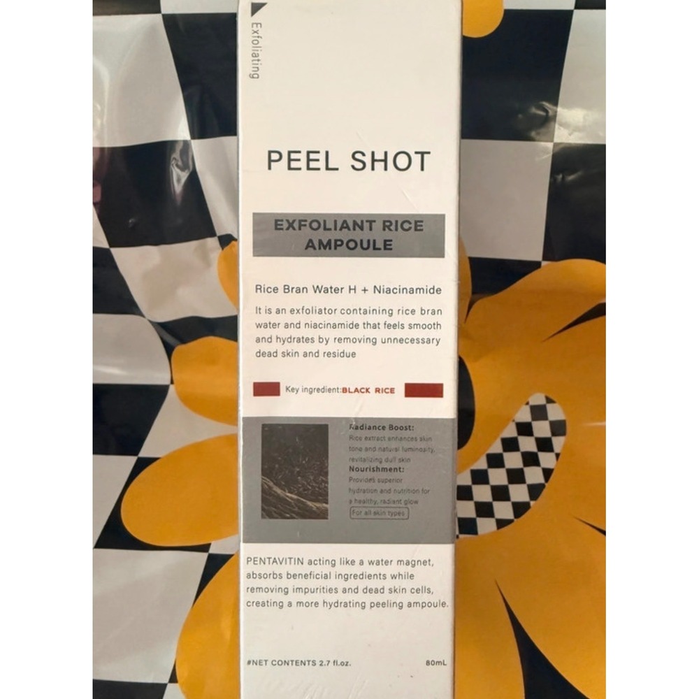 Dr.Melaxin Peel Shot Exfoliant Black Rice Ampoule 80ml Niacinamide Brightening